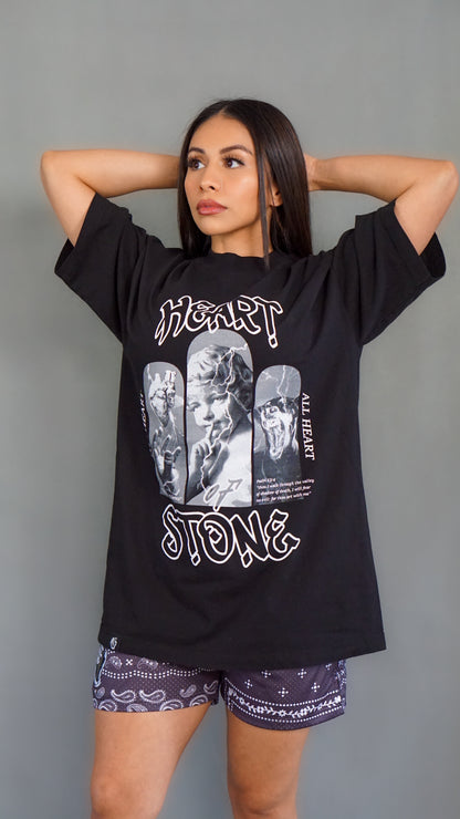 HOS Unisex Black Paisley Shorts